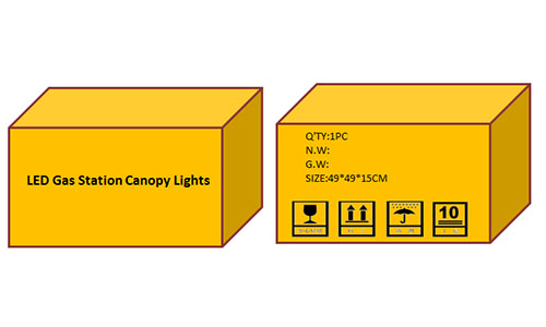LED Type D LED Gas Station Canopy Lights