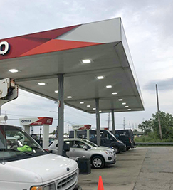Type G LED Gas Station Canopy 21x21 inch